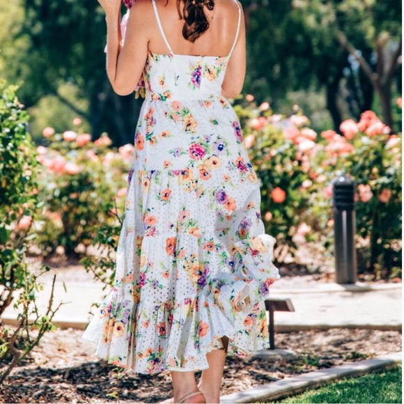 WAYF Timber Tiered Buster Midi Floral Dress - Size Small - Picture 3 of 12